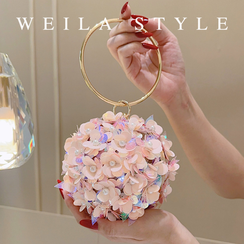 Mini Bag Evening Clutch - Mini Torebka Wieczorowa z Cekinami w