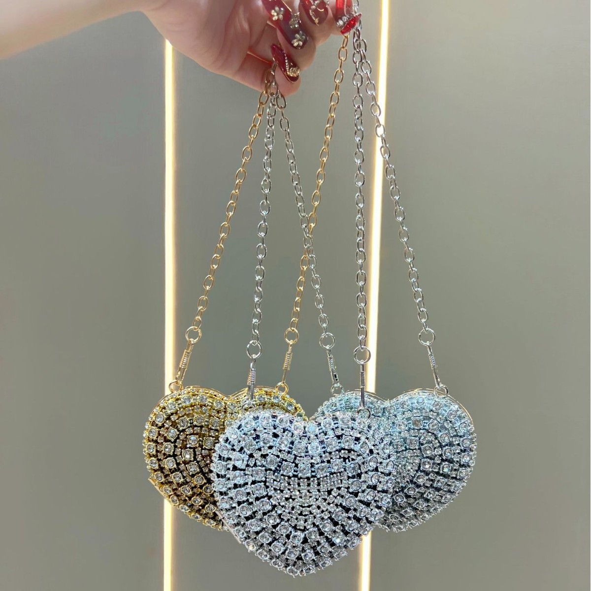 Mini Bag Evening Clutch - Luksusowa torebka kopertówka z kryształkami i