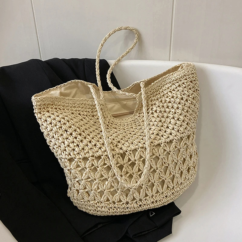 Torebki ze słomy o swobodnym d – Luxury Bags Tote recenzja i cena