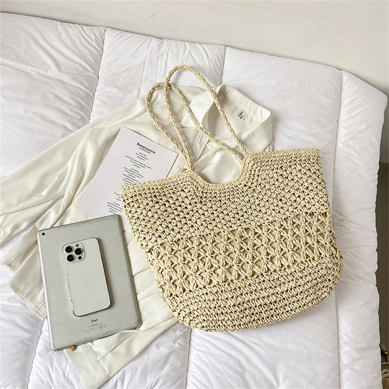 Torebki ze słomy o swobodnym d – Luxury Bags Tote recenzja i cena