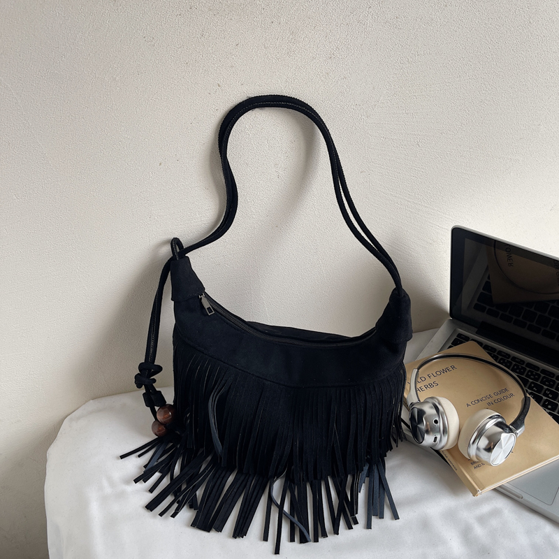 Modna Retro Zamszowa Torebka n – Half Moon Bag Suede recenzja i cena