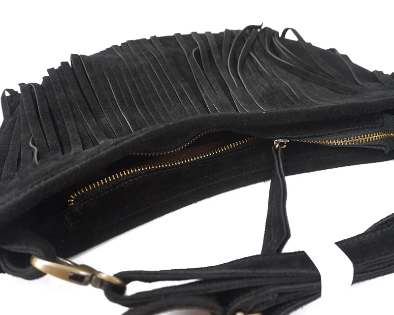 Damska prawdziwej skóry zamszo – Half Moon Bag Suede recenzja i cena