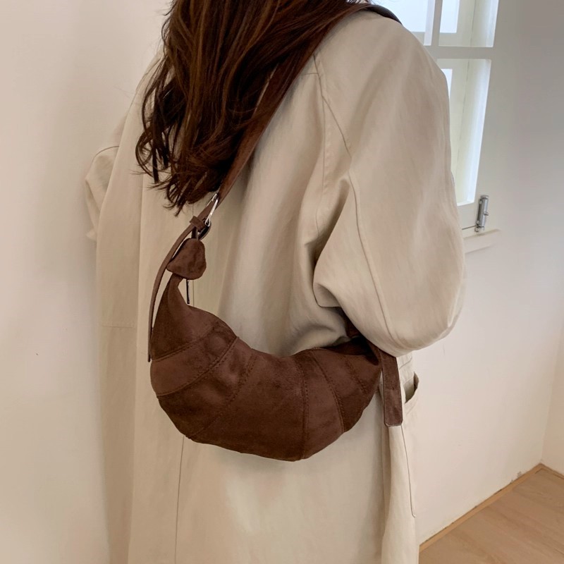 JIAERDI Retro Torebka Listonos – Half Moon Bag Suede recenzja i cena